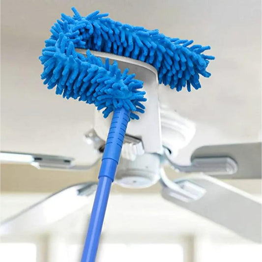 Flexible Micro Fiber Duster With Telescopic Stainless Steel Handle for Fan Cleaning