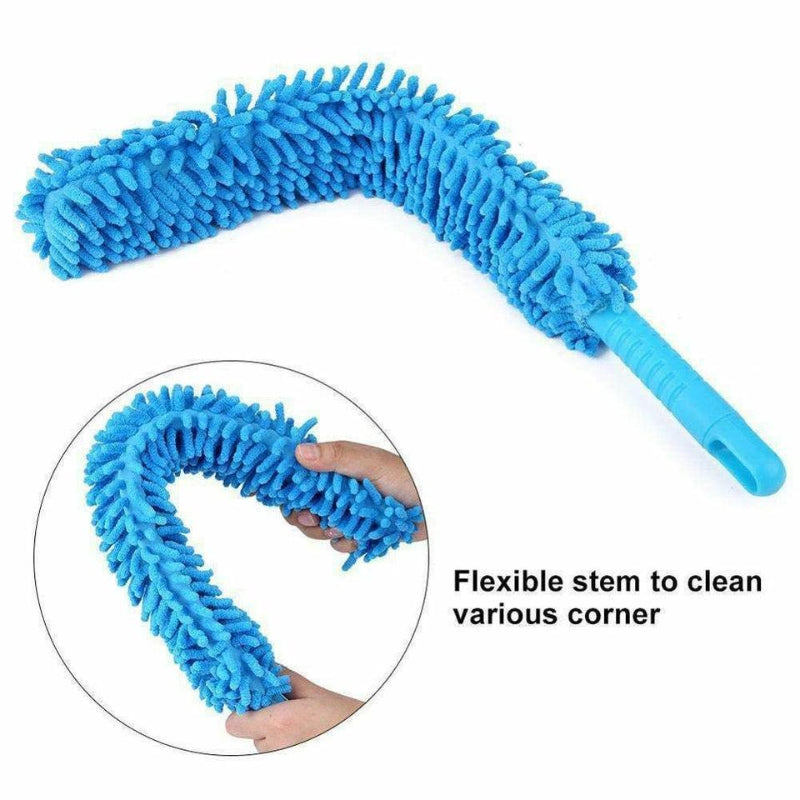 Flexible Micro Fiber Duster With Telescopic Stainless Steel Handle for Fan Cleaning